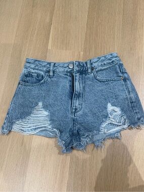 PacSun Light Blue Distressed Denim Shorts
